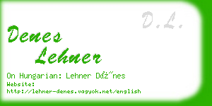 denes lehner business card